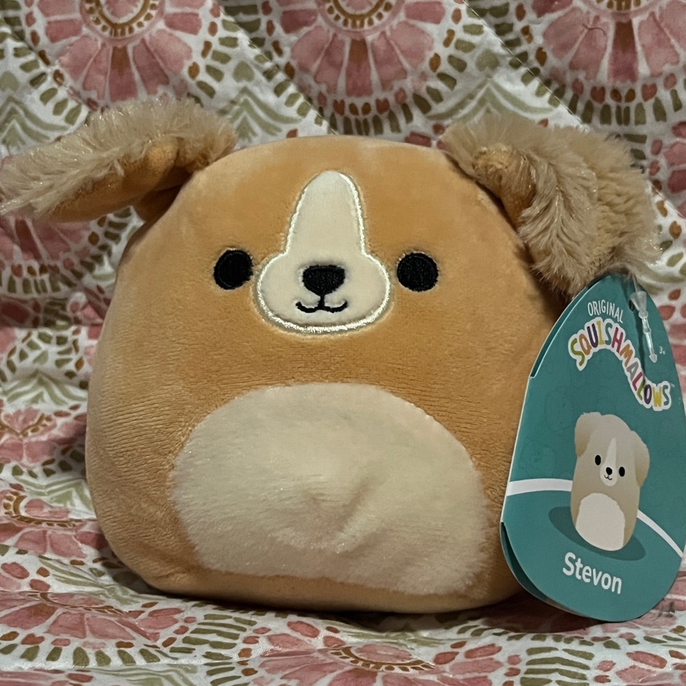 Stevon Squishmallow - Yellow 5” Dog Squishmallow Plush